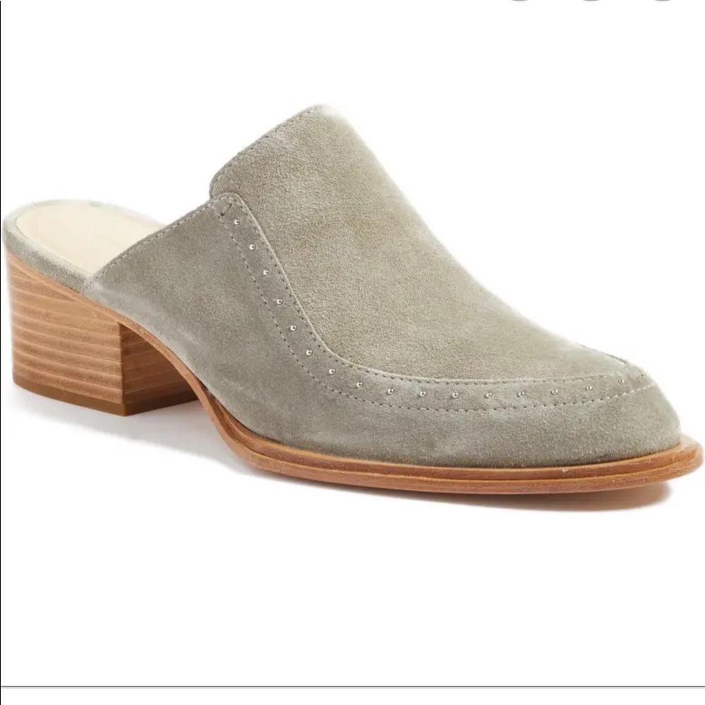 Rag & Bone Weiss Mule in “Cement” Suede
